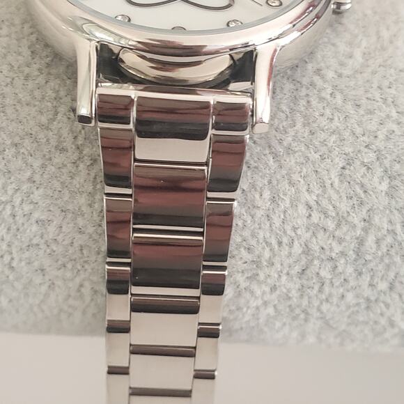 Lucien Piccard Eterno Silver Tone 40mm Watch and Bangle Set  Extra Strap NWOT - Picture 10 of 16